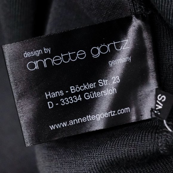 Annette Gortz Kubi AW/14 Leather Trim Grey Tie Cardigan